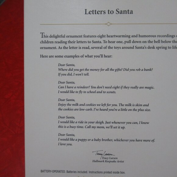 Hallmark Keepsake Christmas Ornament Letters to Santa - Picture 2 of 10